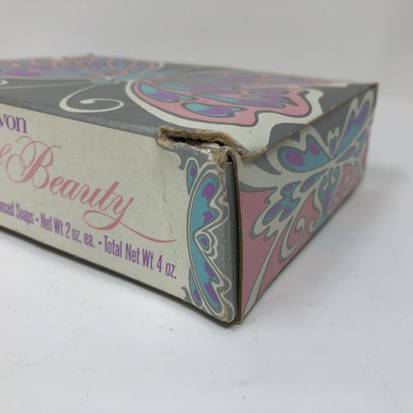 Butterfly Glass Soap Dish Avon Wings of Beauty 2 Hostess Fragrance Soaps NOS - Picture 10 of 11